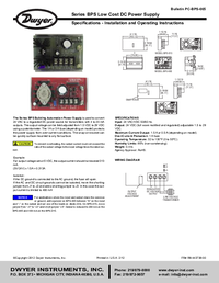 Thumbnail of document Manual - BPS-005 Low Cost DC Power Supply